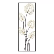 Naklejki na ścianę - Metalowa dekoracja wisząca z wzorem liści Mauro Ferretti Luxy -B-, 31x90 cm - miniaturka - grafika 1