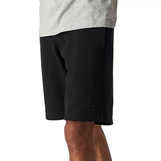 Spodnie sportowe męskie - Spodenki Champion Embroidered Heavy Cotton Blend 218495-KK001 - czarne - grafika 1
