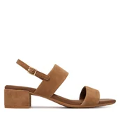 Sandały damskie - Sandały ECCO Liva 25030305034 Brązowy - miniaturka - grafika 1
