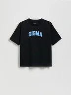 Koszulki dla chłopców - Reserved - T-shirt z nadrukiem - czarny - miniaturka - grafika 1