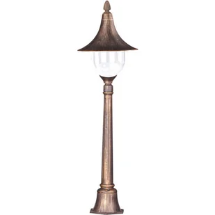 Czarno-złota lampa ogrodowa stojąca retro słupek Xozos - Lampy ogrodowe - miniaturka - grafika 1