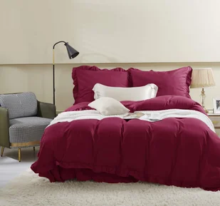 Czerwona Pościel z Falbanką 160x200 Ruffy - Pościel - miniaturka - grafika 1