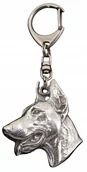 Breloki - Doberman Brelok do kluczy Breloczek posrebrzany - miniaturka - grafika 1