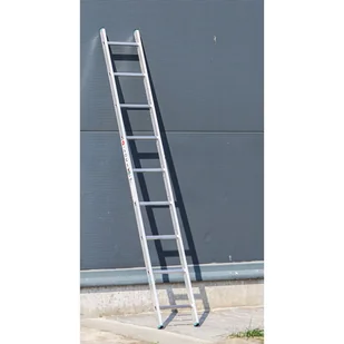 ALVE Aluminiowa jednoczęściowa drabina EUROSTYL, 1x9 szczebli, długość 2,56 m 558001 - Drabiny - miniaturka - grafika 1