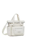 Torebki damskie - Desigual Women's Accessories Nylon Hand Bag, White, biały - miniaturka - grafika 1