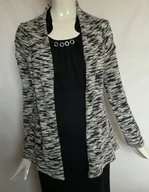 Swetry damskie - Czarna Narzutka Pogrzeb Żałoba Sweter Plus Size Xl - miniaturka - grafika 1