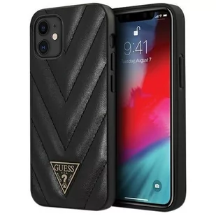 Guess GUHCP12SPUVQTMLBK iPhone 12 mini 5,4" czarny/black hardcase V-Quilted Collection - Etui i futerały do telefonów - miniaturka - grafika 4