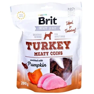 Brit Brit Jerky Snack - Turkey Meaty Coins 200g - Przysmaki dla psów - miniaturka - grafika 1