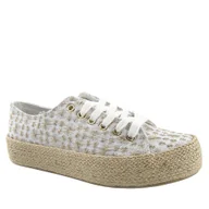 Trampki damskie - Lee Cooper LCW-25-08-3648L damskie trampki espadryle białe - miniaturka - grafika 1