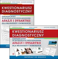 Materiały pomocnicze dla nauczycieli - Harmonia Kwestionariusz diagnostyczny zaburzeń mowy ze szczególnym uwzględnieniem afazji i dysartrii dla młodzieży i dorosłych. Materiały do badania i arkusz diagnostyczny Katarzyna Szłapa, Iwona Tomasik, Sławomir Wrzesiński - miniaturka - grafika 1