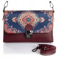 Torebki damskie - Torebka Damska Mała Listonoszka Wizytowa Elegancka Ekoskóra Orientalny Wzór - miniaturka - grafika 1