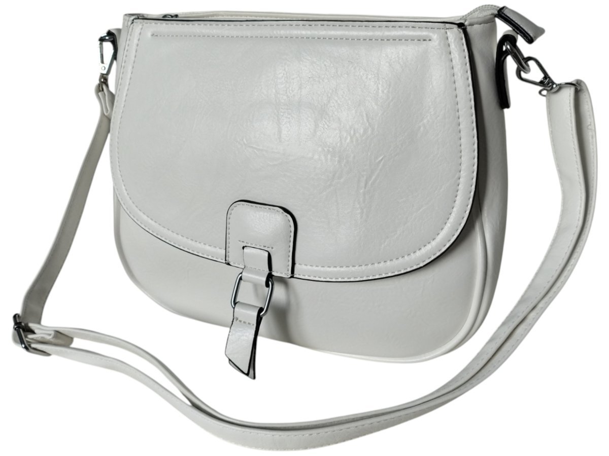 Torebka Damska, Modna Listonoszka Na Ramię, Kolor Biały, Miejska A5