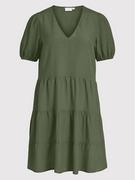 Sukienki - Vila Sukienka codzienna Prisilla 14076612 Zielony Regular Fit - miniaturka - grafika 1