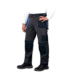 Leber & Hollman Spodnie ochronne do pasa 46 stalowo-czarno-niebieski 114L219 - Odzież robocza - miniaturka - grafika 1
