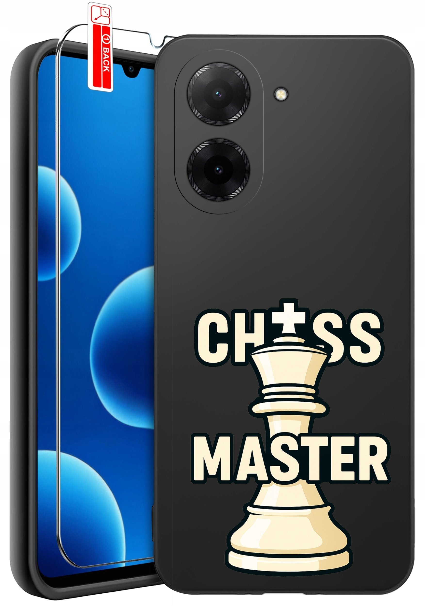ETUI do Xiaomi Redmi A5 WZORY SILIKONOWE MATT CASE + SZKŁO 9H