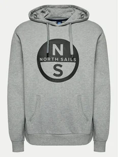 North Sails Bluza 691223 Szary Regular Fit - Bluzy męskie - miniaturka - grafika 1