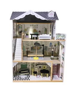 Import LEANToys Domek dla lalek Drewniany Willa Wioletta LT-10531-0 - Domki dla lalek - miniaturka - grafika 1