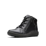 Botki damskie - Clarks Damskie botki Caroline Park, czarne Combi, 38 EU - miniaturka - grafika 1