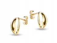 PIĘKNE ORYGINALNE ZŁOTE KOLCZYKI ŁEZKI KROPELKI 14KT 585