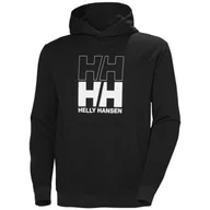 Bluzy sportowe męskie - Męska bluza Helly Hansen Core Graphic Sweat Hoodie Rozmiar: M / Kolor: czarny - miniaturka - grafika 1