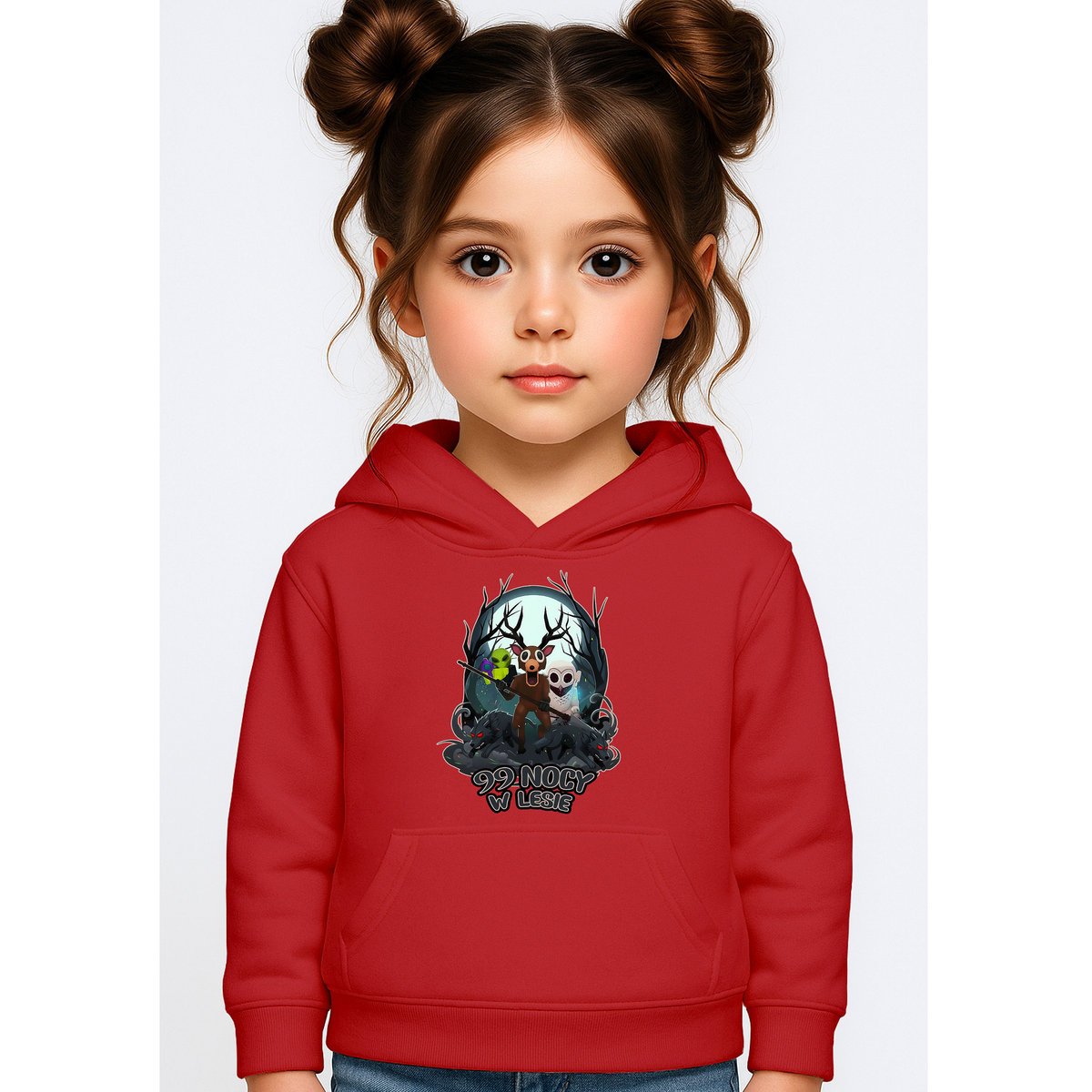 BLUZA DZIECIĘCA Z KAPTUREM 99 NOCY W LESIE ROBLOX 110-116 PREZENT