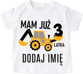 Koszulki dla chłopców - Koszulka na 3 urodziny dla chłopczyka z imieniem mam już 3 LATKA - miniaturka - grafika 1