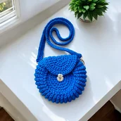 Torebki damskie - Torebka oreo chabrowa - miniaturka - grafika 1