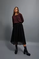 Spódnice - Rozkloszowana Spódnica Midi -Xs - miniaturka - grafika 1