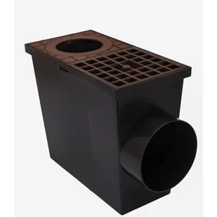 Studzienka z kratą brąz 260 x 135 x 220 mm MAXPOL - Rynny i akcesoria - miniaturka - grafika 1