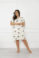 Piżamy damskie - Koszula nocna damska krótki rękaw Figaro - Italian Fashion - miniaturka - grafika 1