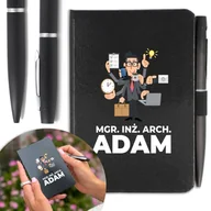 Notesy i bloczki - NOTES A6 + DŁUGOPIS Prezent dla ARCHITEKTA IMIĘ - miniaturka - grafika 1