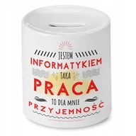 Skarbonki - Skarbonka Dla Informatyka na Imieniny Prezent z Nadrukiem ze Zdjęciem - miniaturka - grafika 1