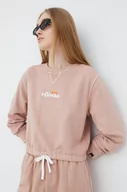 Bluzy damskie - Ellesse bluza bawełniana damska kolor różowy z aplikacją - miniaturka - grafika 1