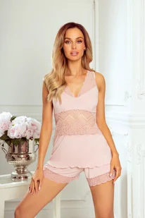 Piżama Patrizia Jasny Róż - Piżamy damskie - miniaturka - grafika 1