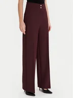 Spodnie damskie - Maryley Spodnie materiałowe 25IB680/M17 Bordowy Regular Fit - miniaturka - grafika 1