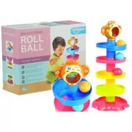 Zabawki interaktywne dla dzieci - Lean Toys Piramidka Zjeżdżalnia z Małpką Labirynt - miniaturka - grafika 1