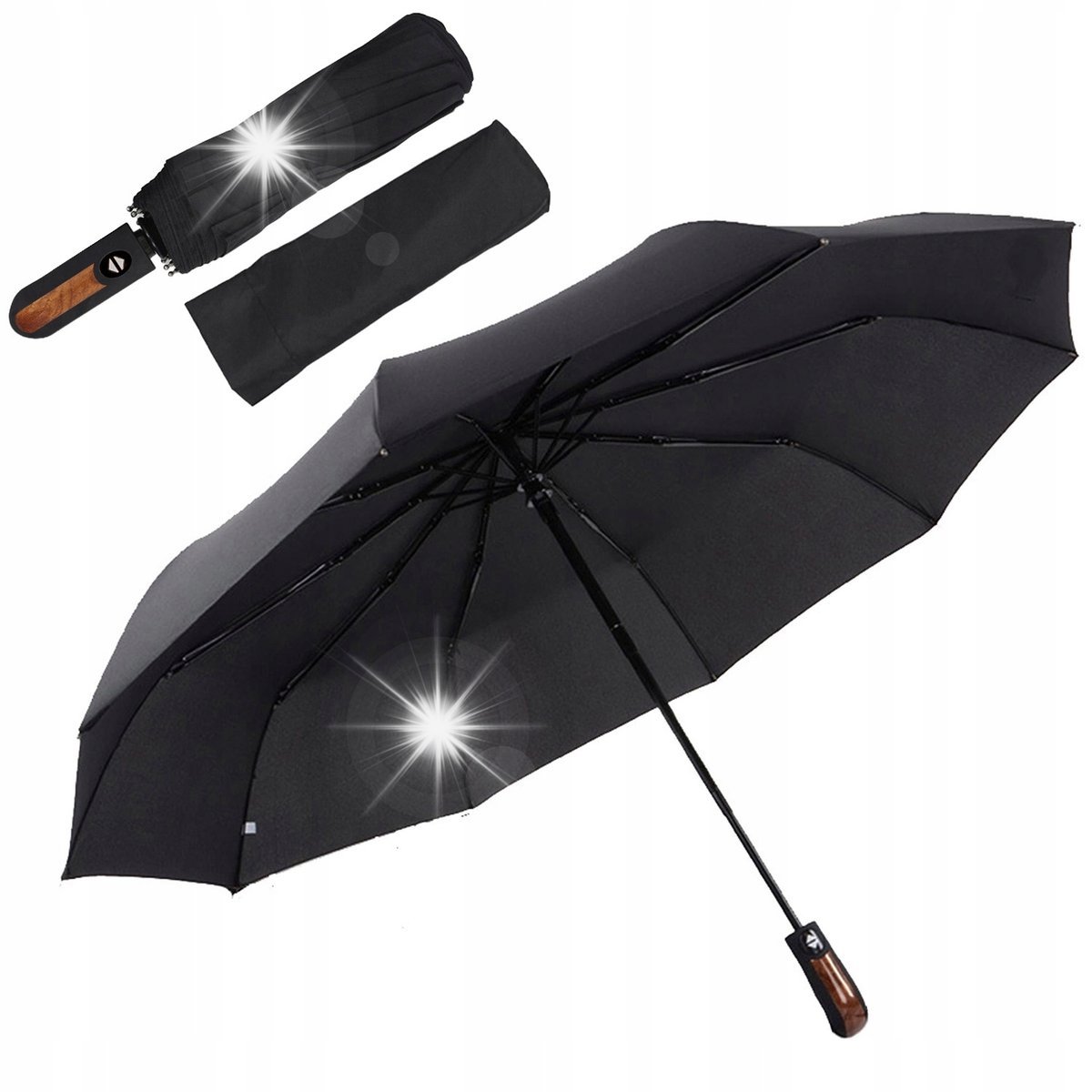 PARASOLKA automatyczna składana pokrowiec z uchwytem lekka męska damska