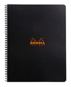 Notesy i bloczki - Notatnik Rhodia A4+, linie, czarny - miniaturka - grafika 1