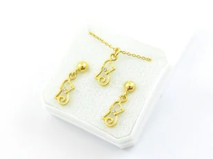 Pozłacane kotki + pudełko - Zestawy biżuterii dla kobiet - miniaturka - grafika 1