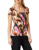 Koszulki i topy damskie - Just Cavalli Damska koszulka Top Aderente a Maniche Corte Cami - miniaturka - grafika 1