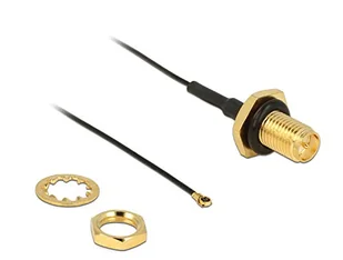 Delock 0.2m, RP-SMA/MHF IV kabel koncentryczny 0,2 m MHF IV / HSC MXHP32 - Kable - miniaturka - grafika 2