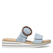 Klapki i japonki damskie - Klapki Rieker V0692-10 Niebieski - miniaturka - grafika 1