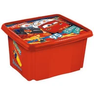 Pudła i pojemniki do przechowywania - Pojemnik obrotowy z pokrywą karolina "cars" 15 l czerwony - miniaturka - grafika 1