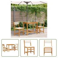 Meble ogrodowe - The Living Store 3-cz. zestaw mebli na balkon - z poduszkami - drewno akacjowe - Zestaw Mebli Na Balkon - miniaturka - grafika 1