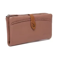 Portfele - Duży portfel skórzany, Różowy, Única - miniaturka - grafika 1