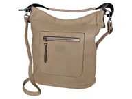 Torebki damskie - Duża Brazowa Torebka Shopperka Z Kieszeniami I Zamkiem, Modna Torebka Worek - miniaturka - grafika 1