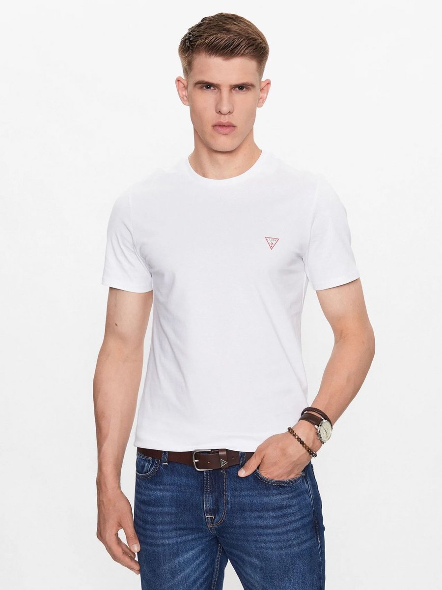 t-shirt uomo guess m2yi36 i3z14 core tee g011 pure white