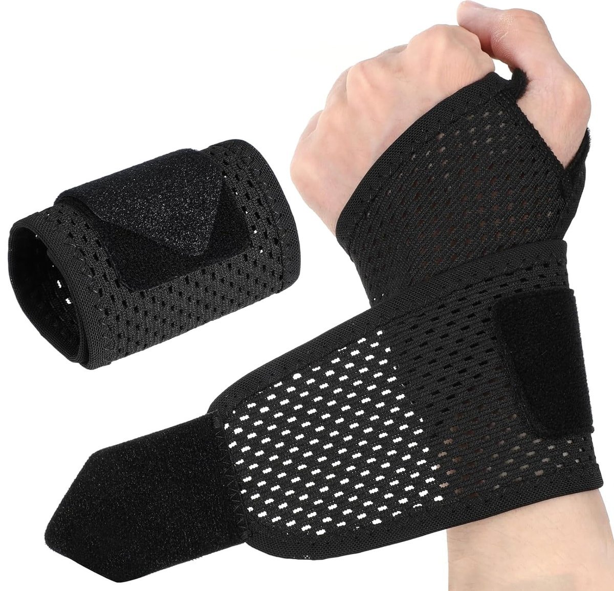 OPASKA NA NADGARSTEK SPORTOWA STABILIZATOR RĘKI WSPARCIE ODDYCHAJĄCA