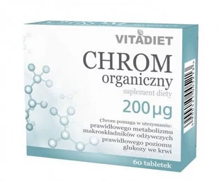 VITADIET VITADIET CHROM ORGANICZNY 200 MCG 60 TABL. - Suplementy naturalne - miniaturka - grafika 1