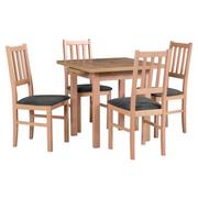 Stoły z krzesłami - Zestaw stół i 4 krzesła drewniane MAX 7 + BOS 4 - miniaturka - grafika 1